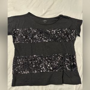 LOFT short sleeve sparkly top!!! Never worn